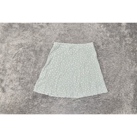 NEW Loft Women's Green Floral Rayon A-Line Skirt Size 6 Zip - Picture 3 of 7